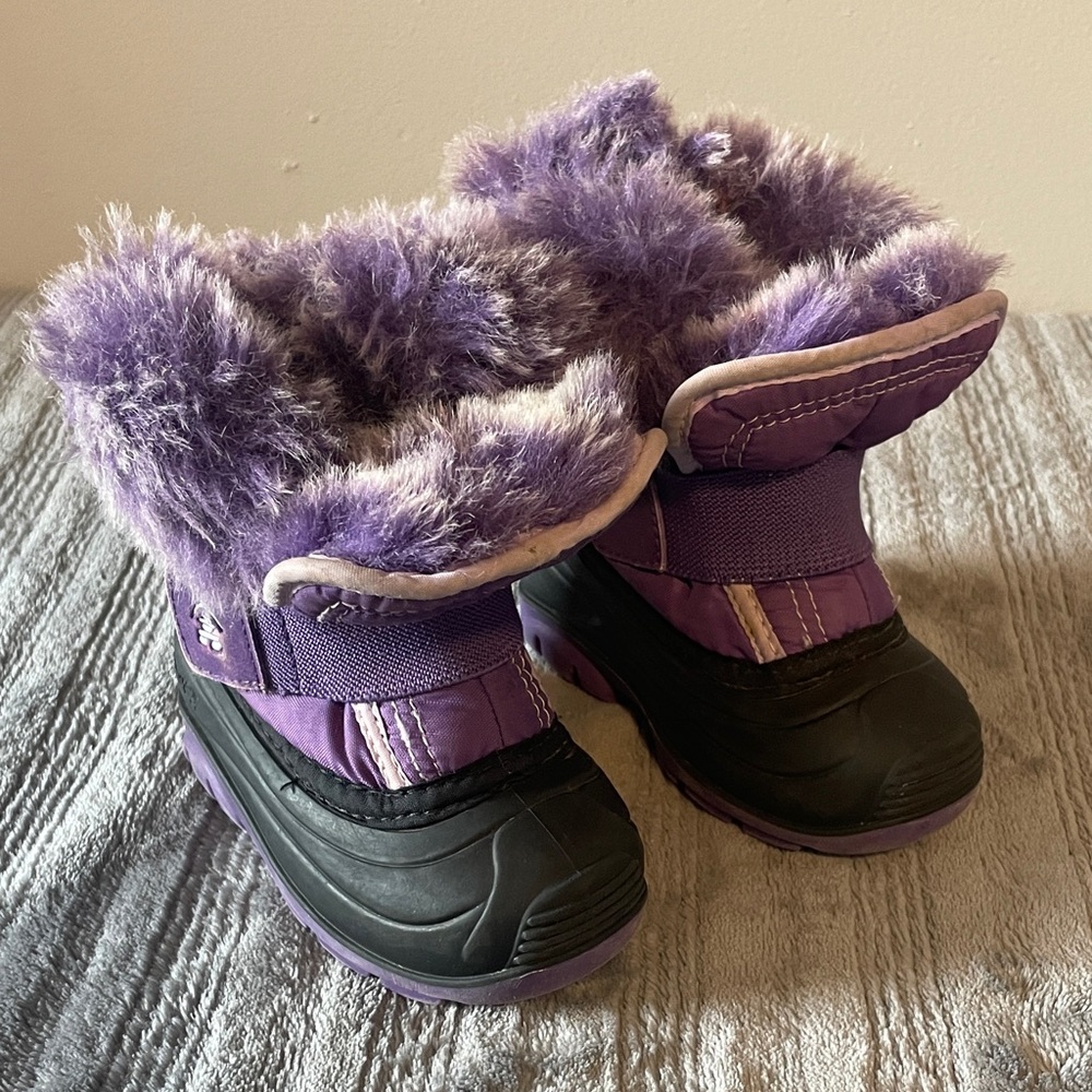 Kamik Purple and Black Kids Winter Boots
